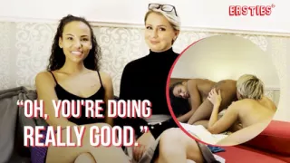 Ersties - Lesbian Friends Kittina & Romy Take Turns Eating Each Other Out From Behind