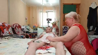 Cum-hungry mother-in-law drains eggs and swallows thick cum