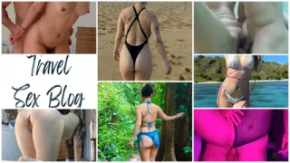 Mia Chen Travel Sex Vlog, outdoors naked and creampied!