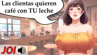 Spanish audio ROL JOI. Nonstop cum in the sex cafe.