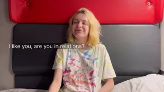 Extreme public sex with stranger girl in the train