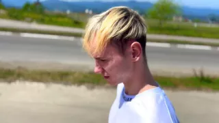 Persuaded a passer-by to give a for money on the beach