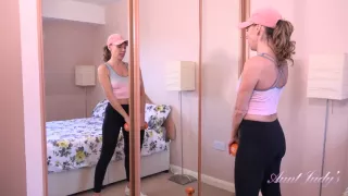 Chloe Workout and Mirror Masturbation