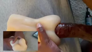 BBC me fucking around with a toy, massive cumshot