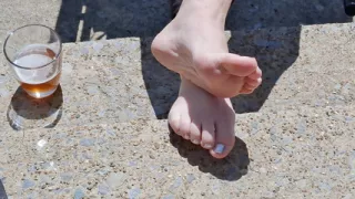 My girlfriends' cute bare feet
