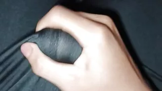 I crouched in my panties until they were wet