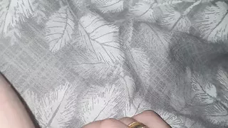 Step mom hand slip under blanket touching step son dick