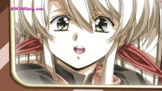 Horny maid moans in the hay as farm boy pumps a creampie deep between her huge tits! (Subtitled)