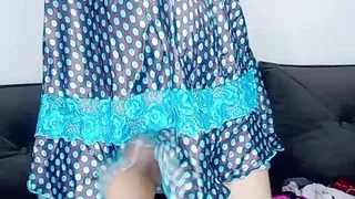 Gorgeous sexy satin dress fuking