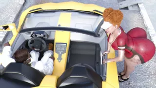 Ghetto Girl with Thick Thick Rides Top Don BBC In Yellow Lamborghini - SassyComics