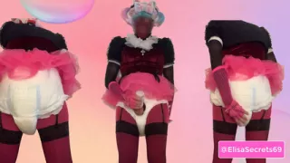 SIssy doll fucks fake pussy and cums free handed cute sexy - ElisaSecrets69