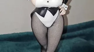 Super Sonico semen on figure bukkake