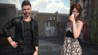 Candy Cleaning His Blue Balls in Open Public