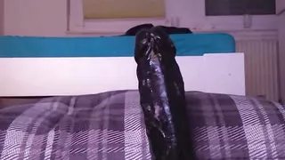Fucking in the ass with an extremely big dildo