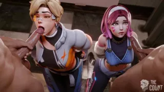 D.va getting hard fuck for cheating blowjob sex