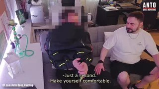 Straight Chubby and Married Insatller Worker Get's Sucked by Me and Cums Really Fast