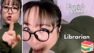 Asian Librarian POV Blowjob to Shut you up - ASMR - Kimmy Kalani