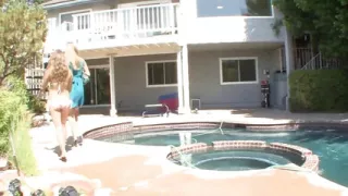 Horny blonde stepmom licking pussy from her nasty stepdaughter