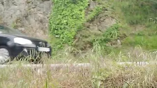 Roadside walking and handjob