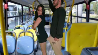 Student humped and fucked inside the bus!