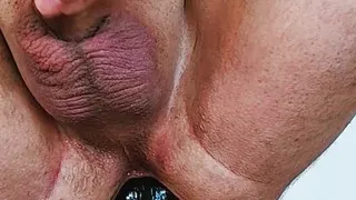 Dildo with 11cm diameter in my ass