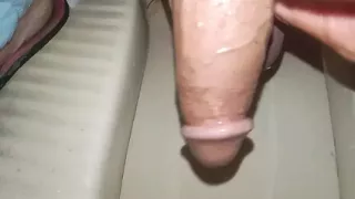 My Desi sexy piss cock handjob today wash dick my Desi bathroom