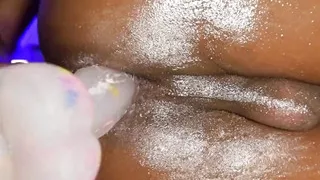 Four Dildos and One Huge Facial Cumshot