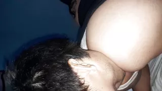 Real video with my Indian stepdaughter, she comes to fuck me because I do suck her ass I cummed inside her ass