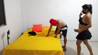 This is my stepmother who promises to put an end to my erection problem.