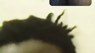 Orgasm cum of black mama cougar,she enjoyed video call fuck