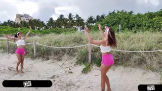 Football Playing Beach Babes W Little Bush Jc Wilds & Sofie Reyez Creampied In Foursome - Immoral Live 4K