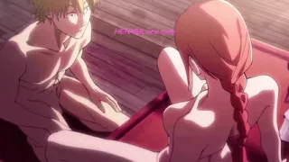 Makima rides Denji reverse on a chair in the library, moaning like a slut between old books! Chainsaw Man #1 Parody