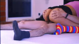 The college girl offers herself to the boyfriend's friend and fucks him in his room at his house.