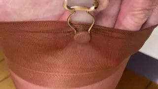 Mrs Mature Feet showing you all a real pair of vintage RHT nylons pre 1950