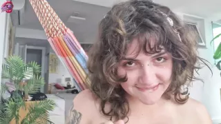 Young Girl with Big Ass and Lactating Showing off From the Window