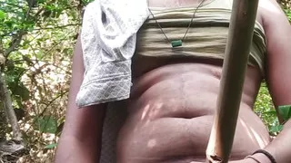 My Sex toy at alone forest fun pee