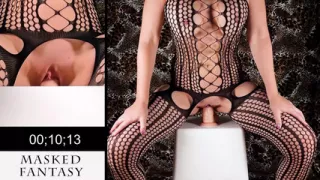 Squat Fuck Challenge - Lingerie Edition with Crotchless Bodystockings