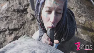 Tattoo Couple Caught While Wild Anal Public Sex On A Ruine