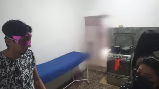 My gossipy friend is flirting with the neighbor. She's a gifted bitch.