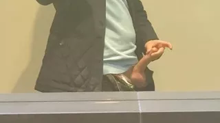 Jerking off in Cinema Wc