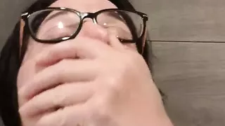 Milf Julie squirts jet in public shower