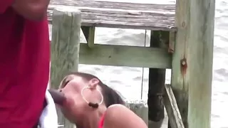 Monet Gets a Mouth Full Down on the Pier