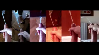 Liters of hot and thick semen! Massive cumshots moaning at full power! Compilation of mega cumshots of my big veiny cock!