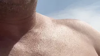 Speedo Stud Strips Down and Strokes by the Sea