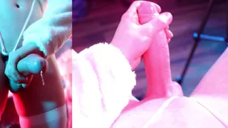 Femboy Cow-boy Milks Big Cock and Ruins Orgasm