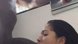 He enjoys a good blowjob in the sale while the neighbors watch him enjoy -amateur couple- nysdel