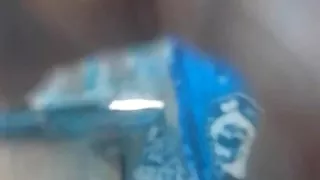 Spanking a big breasts girl asss