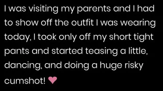 Teasing My Thick Booty Dancing and Risky Cumshot