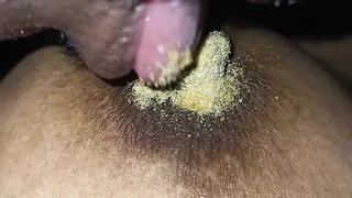 college student licking married aunty breat using honey and horlicks