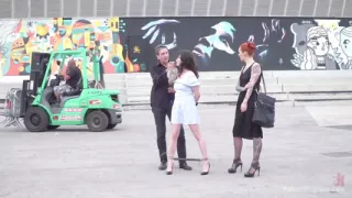 Young Whore Francesca Dicaprio Shamed, Tied-up, and Fucked in Public!